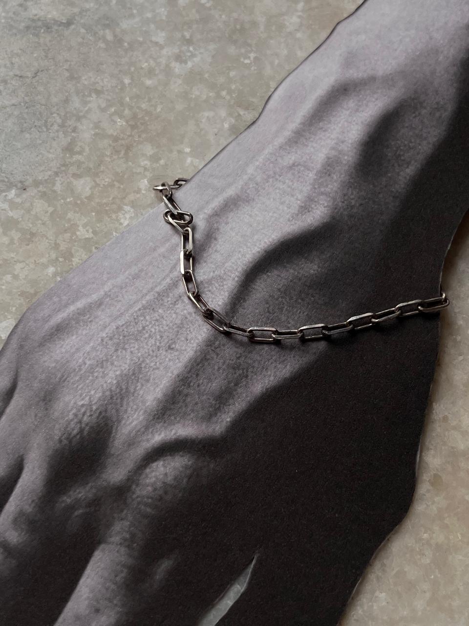 Paper Clip 925 Sterling Silver Bracelet