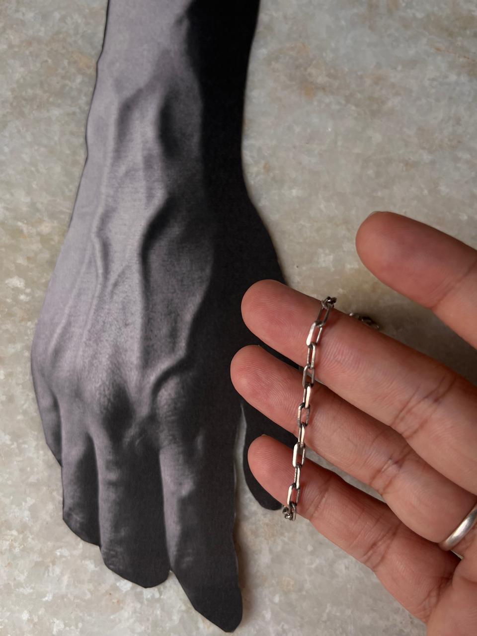 Paper Clip 925 Sterling Silver Bracelet