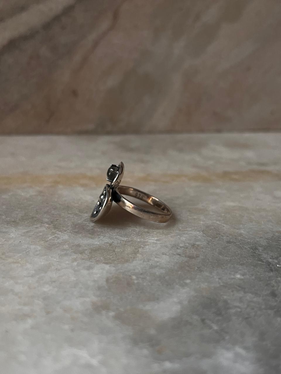 Divine Lotus Moonstone 925 Sterling Silver Ring