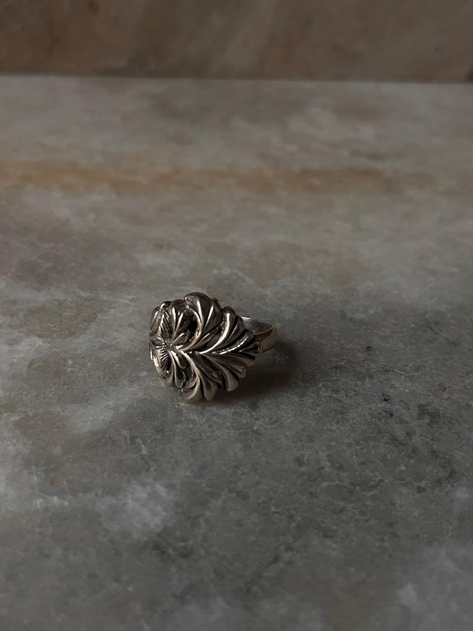 Chunky Vintage Motif Band 925 Sterling Silver Ring