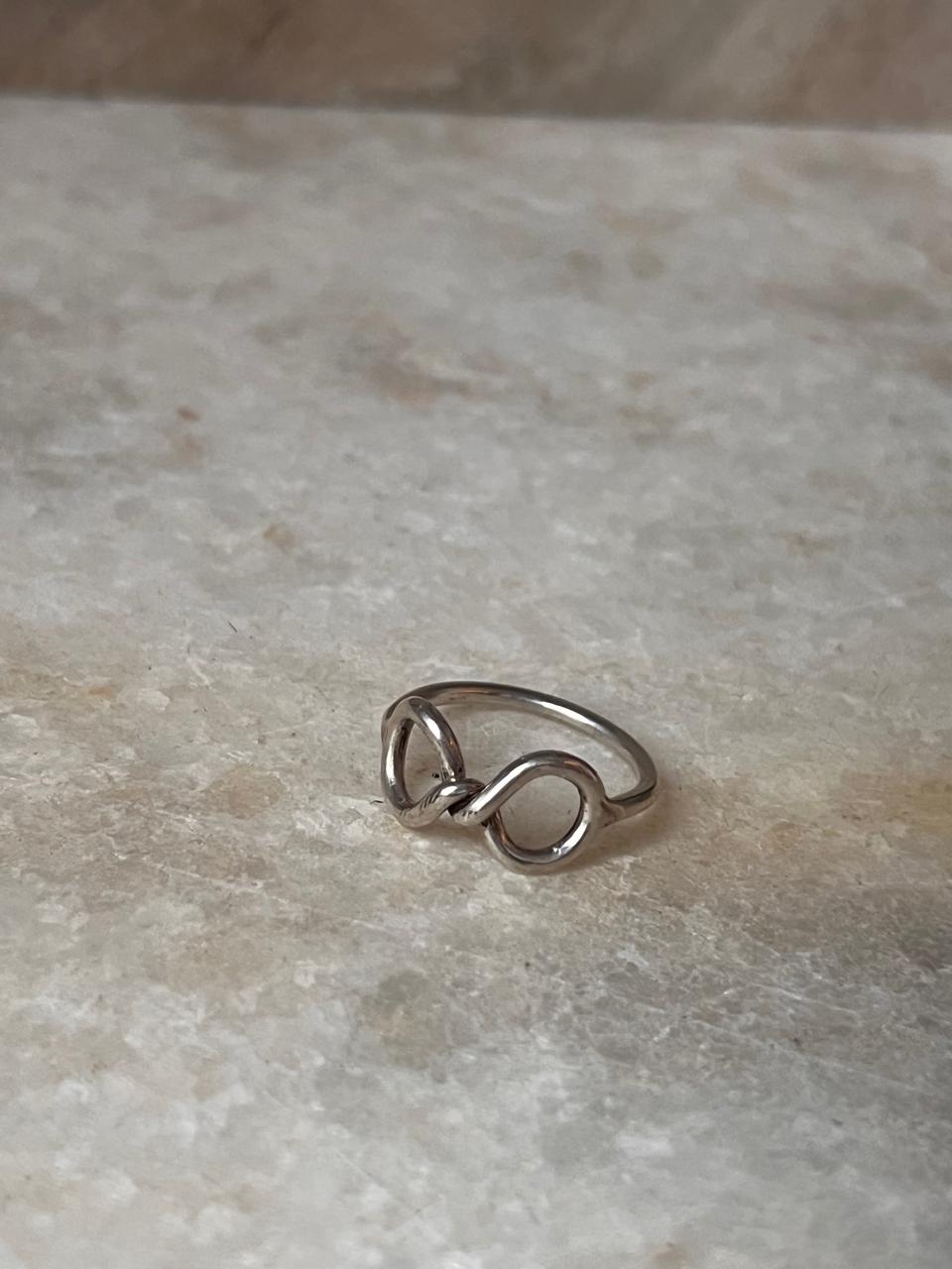 Infinity Twist Handicrafts 925 Sterling Silver Ring close-up