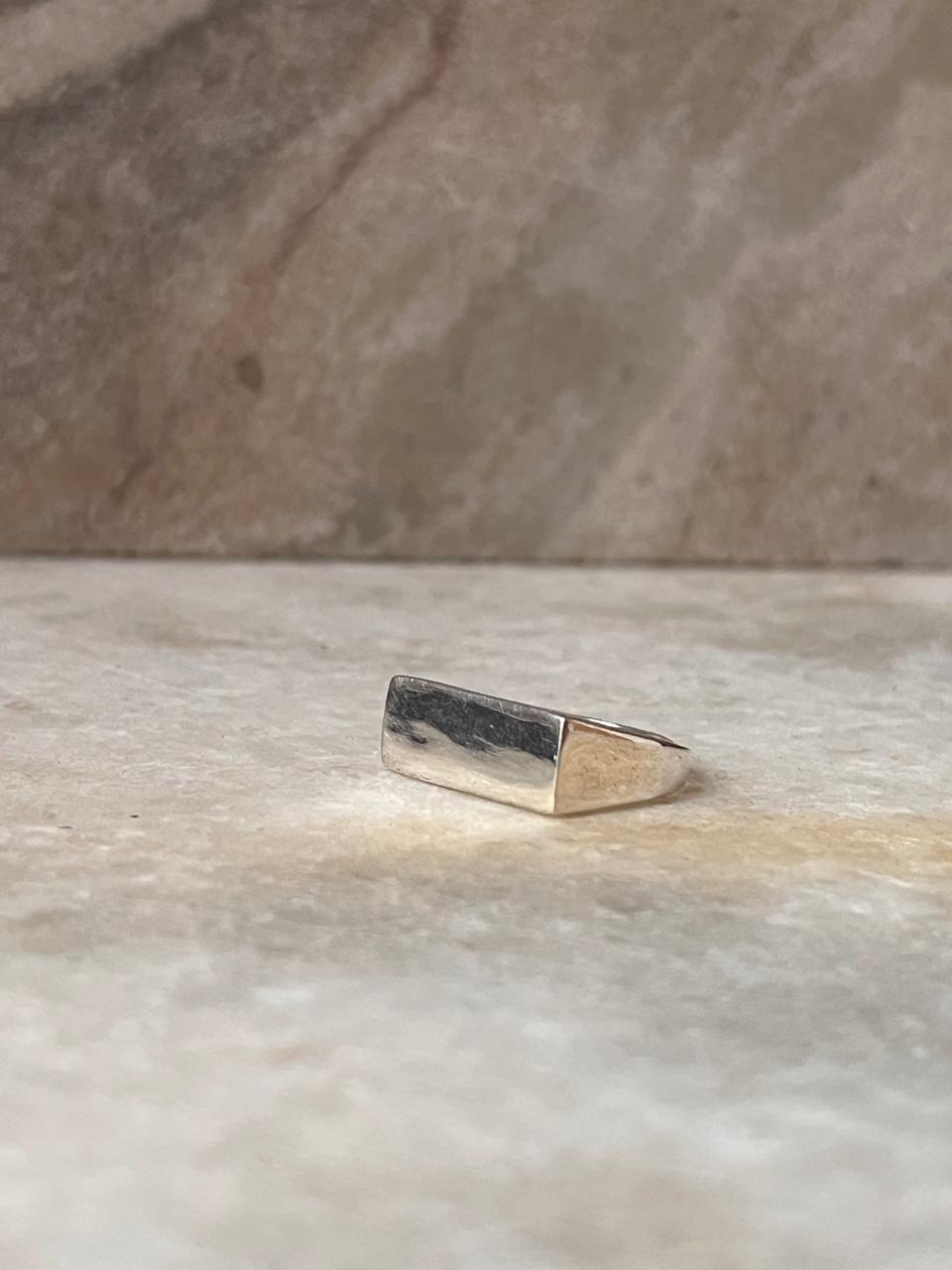 Plain Chunky Signet Unisex 925 Sterling Silver Ring