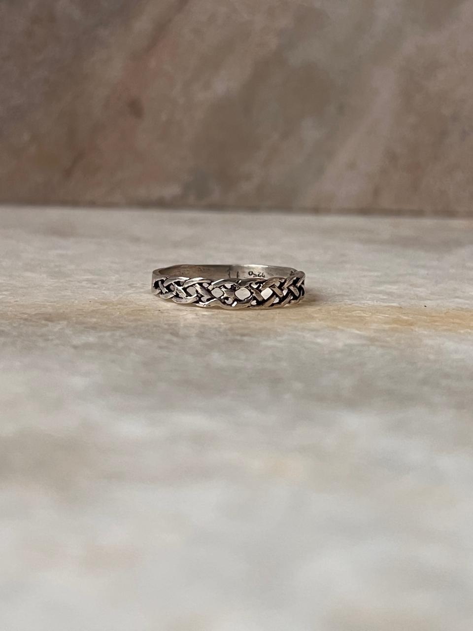 Braided Knot 925 Sterling Silver Ring