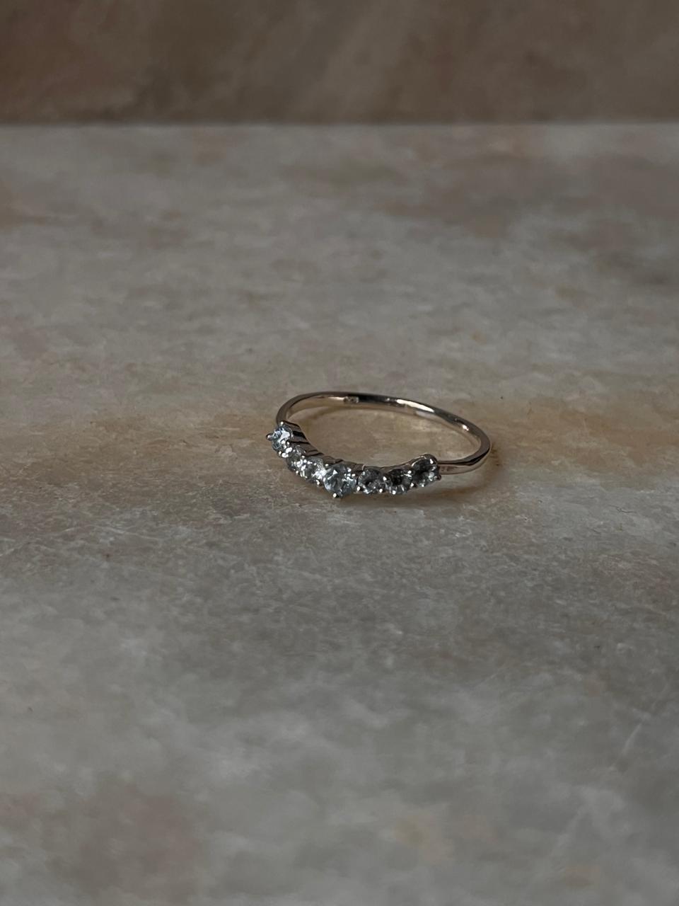 Blue Topaz Crown Stone 925 Sterling Silver Ring