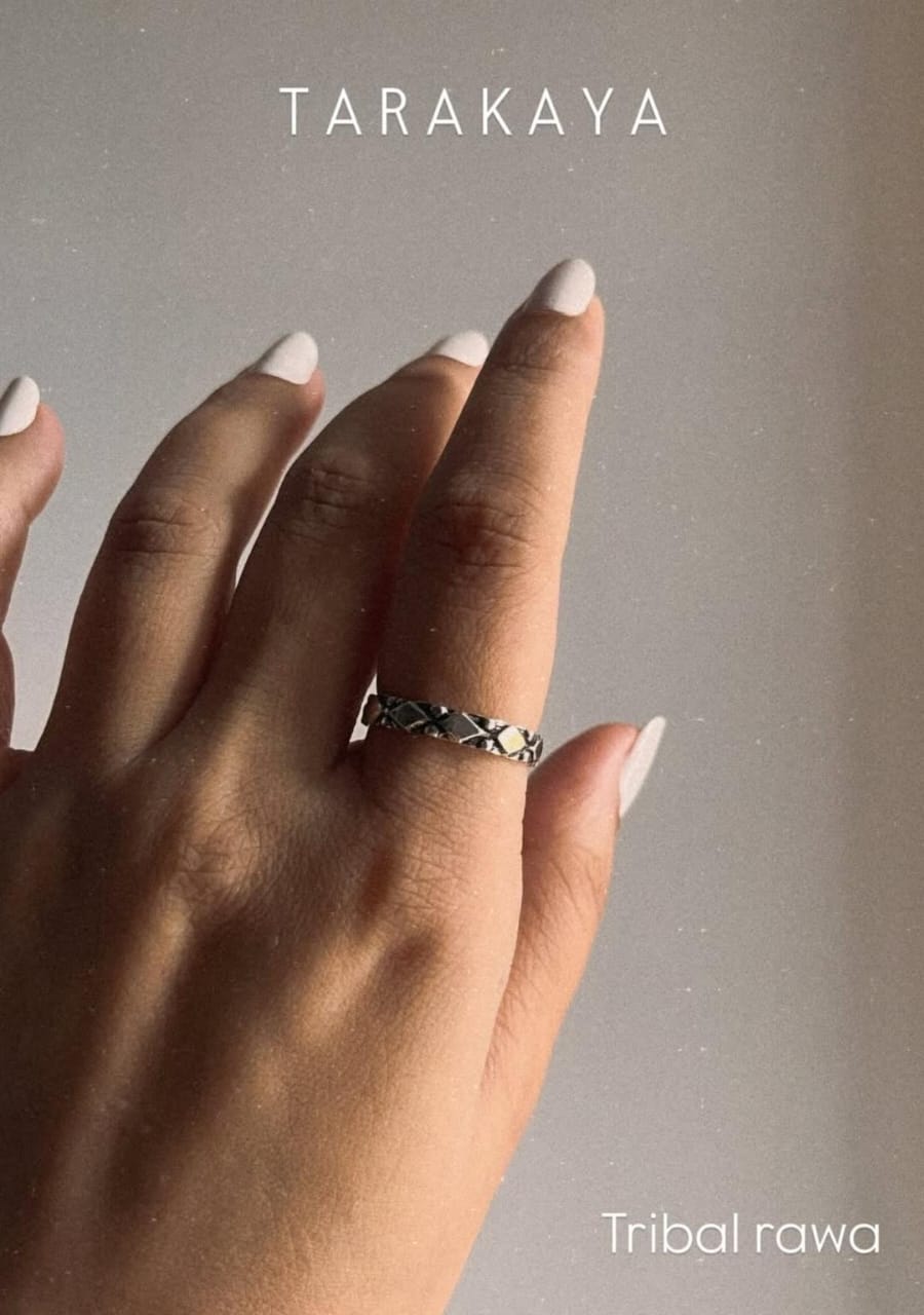 Tribal Rawa Band 925 Sterling Silver Ring