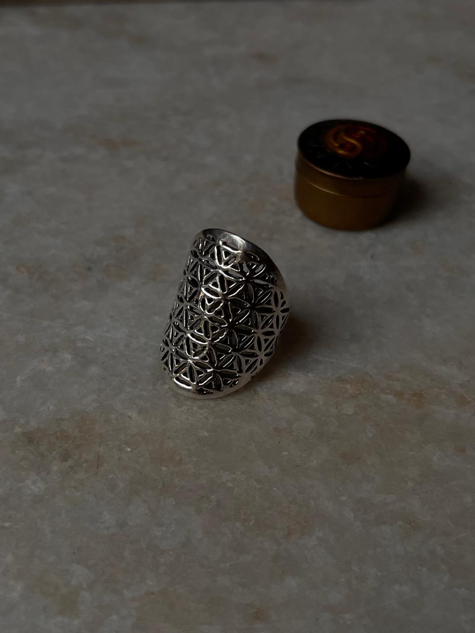 Flower Of Life 925 Sterling Silver Ring