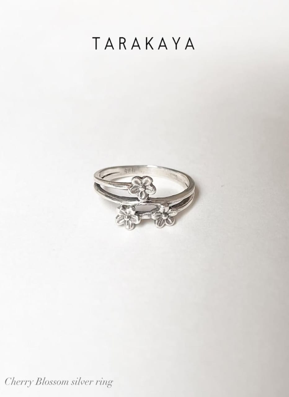 Cherry Blossom 925 Sterling Silver Ring