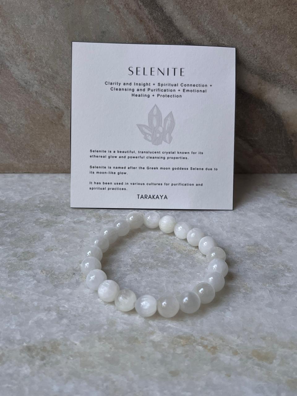 Selenite Natural Crystal Bracelet 8MM