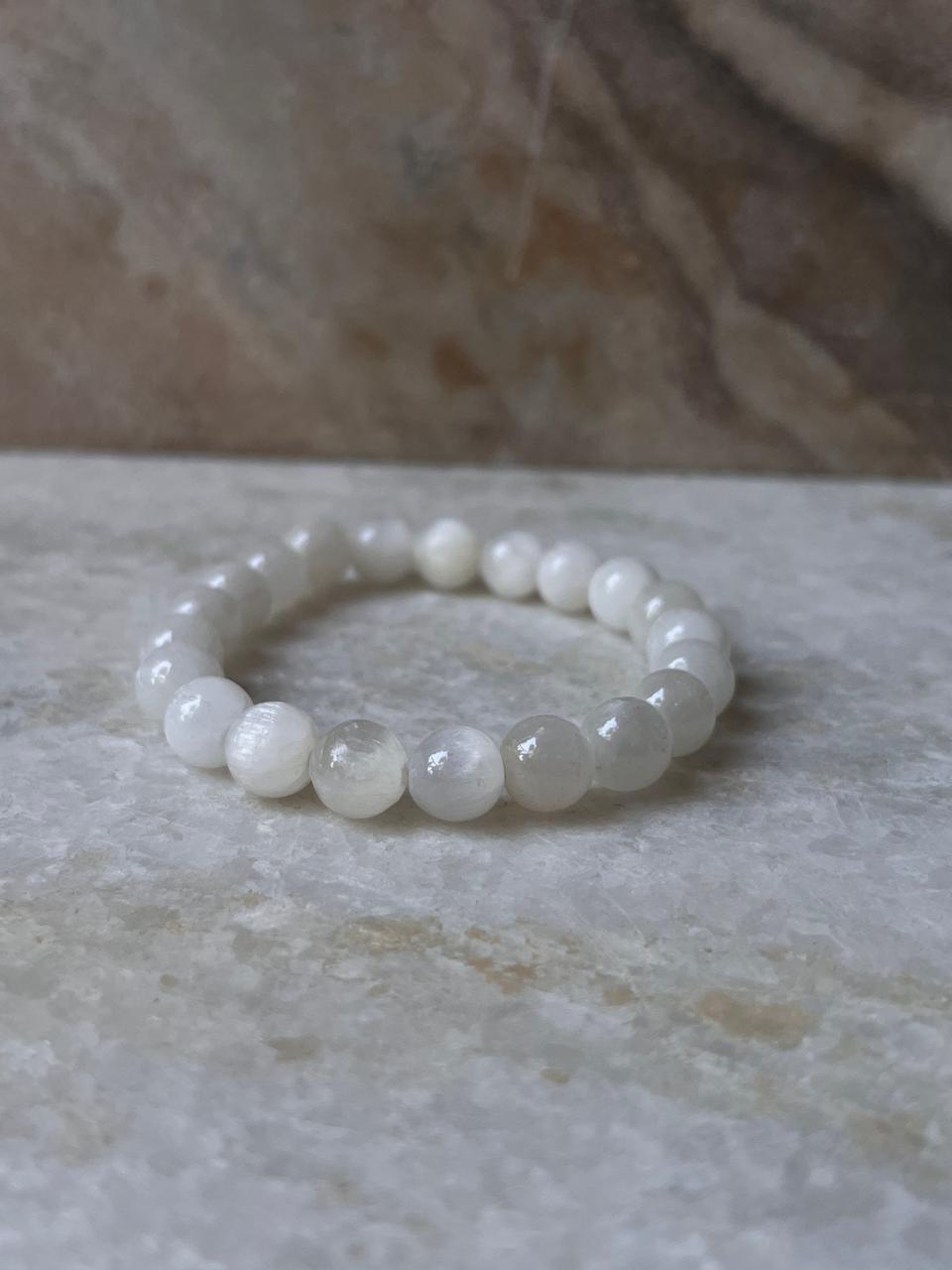 Selenite Natural Crystal Bracelet 8MM