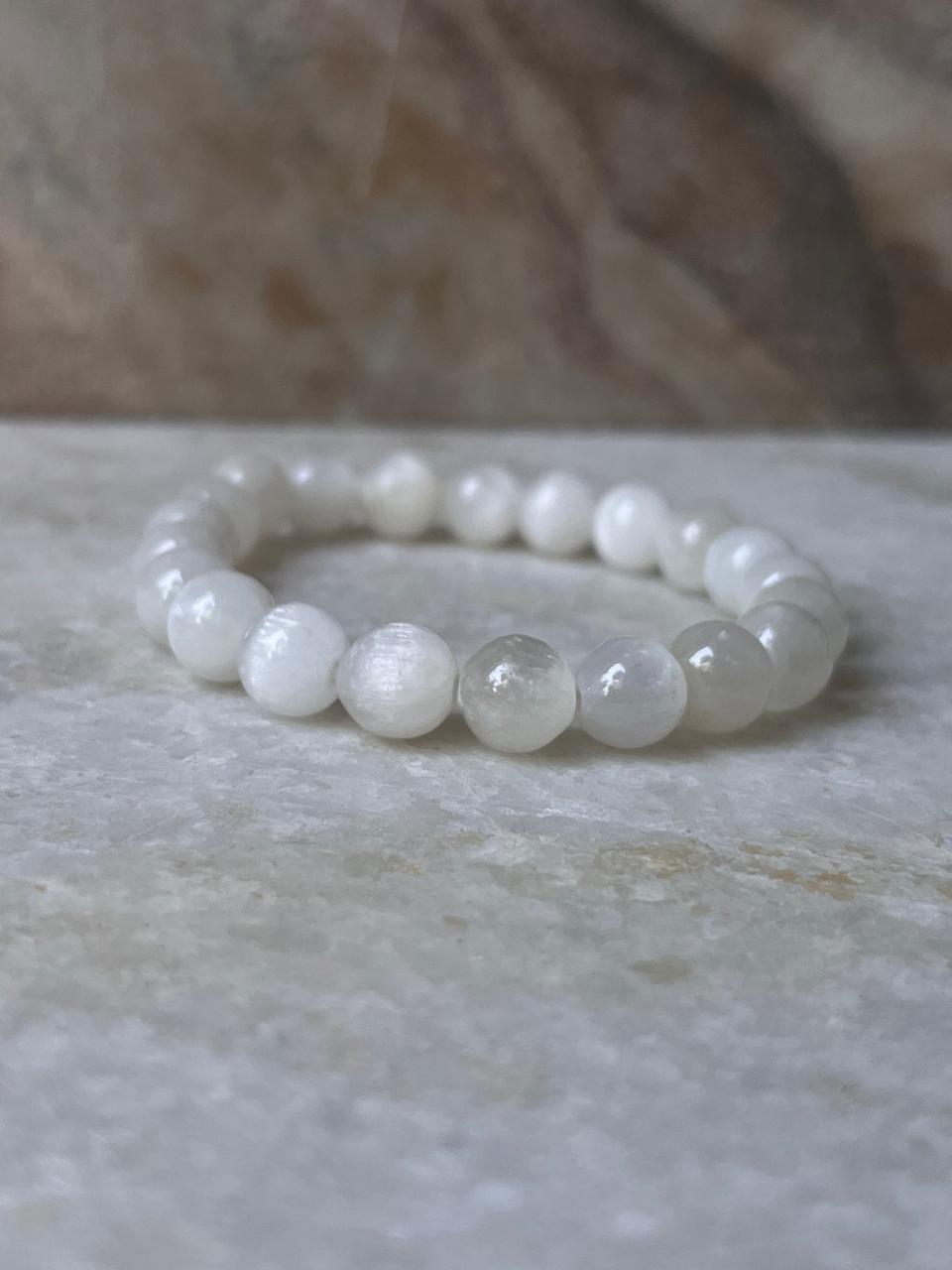 Selenite Natural Crystal Bracelet 8MM