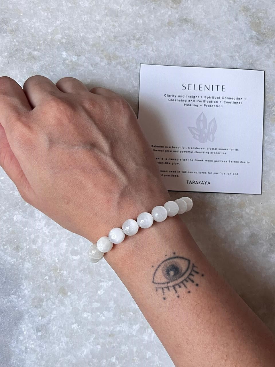 Selenite Natural Crystal Bracelet 8MM