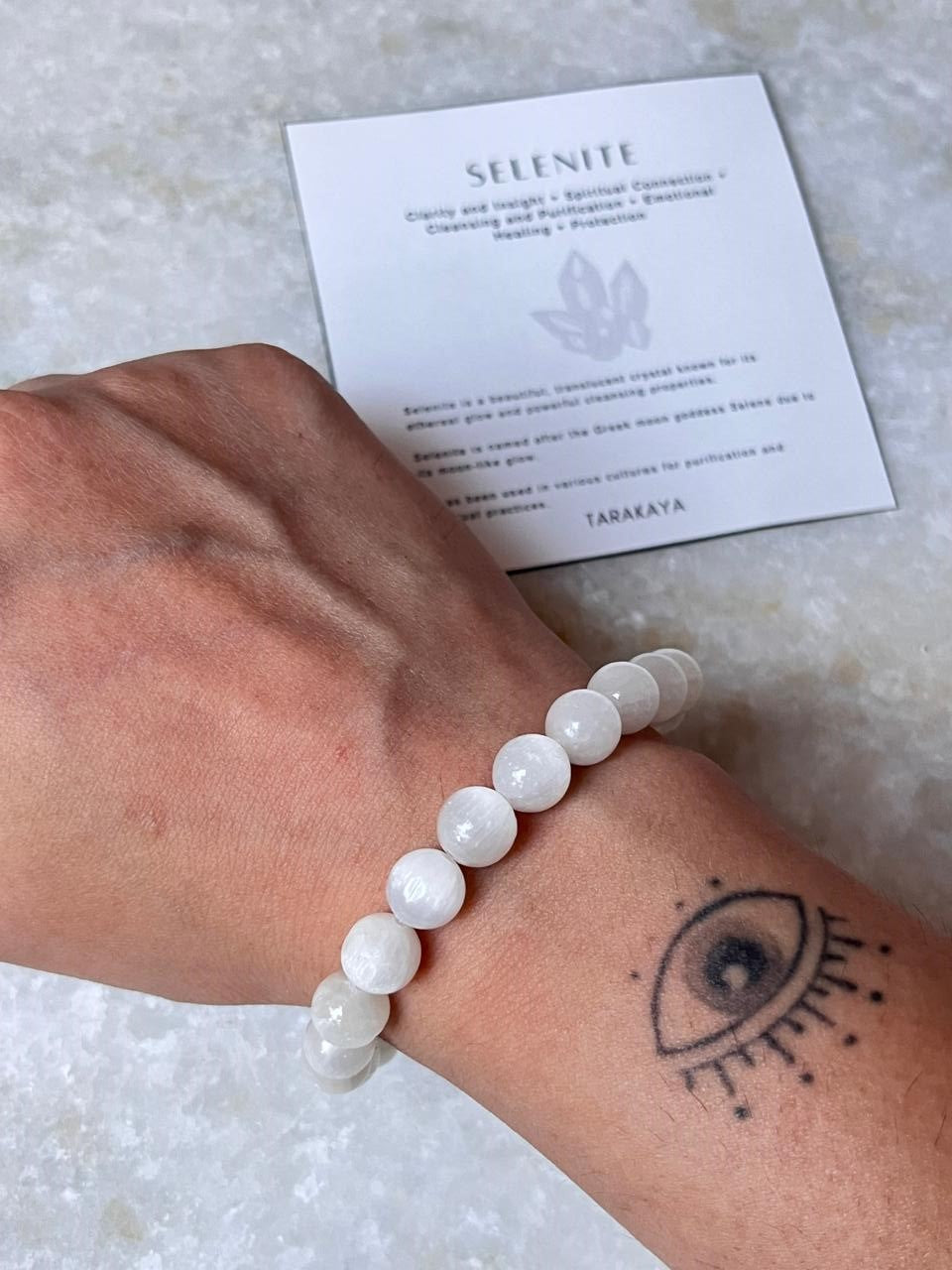Selenite Natural Crystal Bracelet 8MM