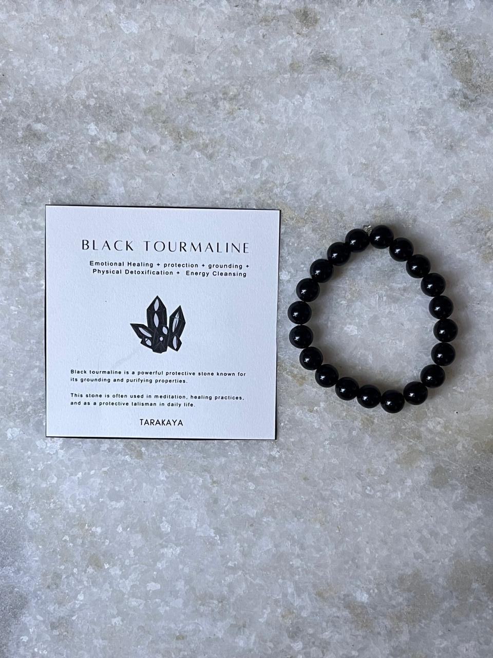 Black Tourmaline - Natural Crystal Bracelet 8MM