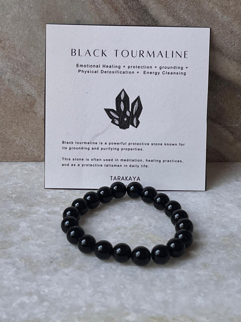 Black Tourmaline - Natural Crystal Bracelet 8MM