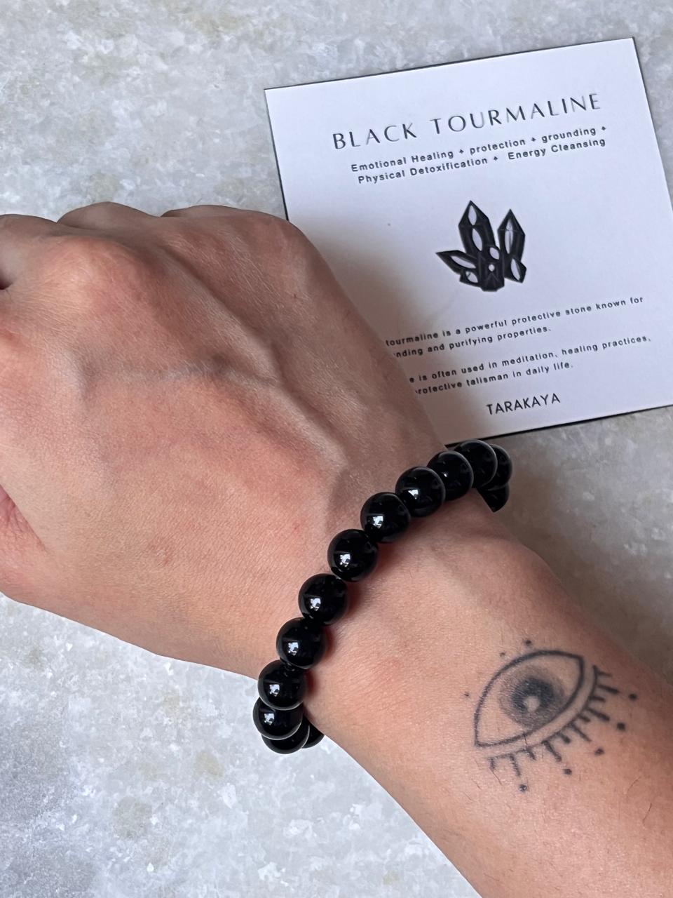 Black Tourmaline - Natural Crystal Bracelet 8MM