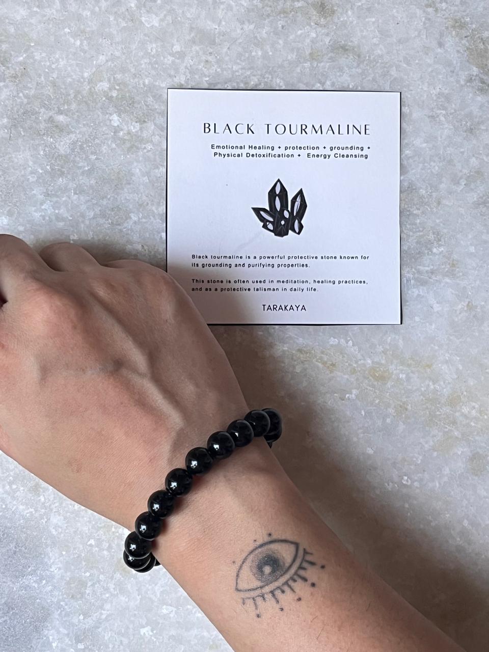 Black Tourmaline - Natural Crystal Bracelet 8MM