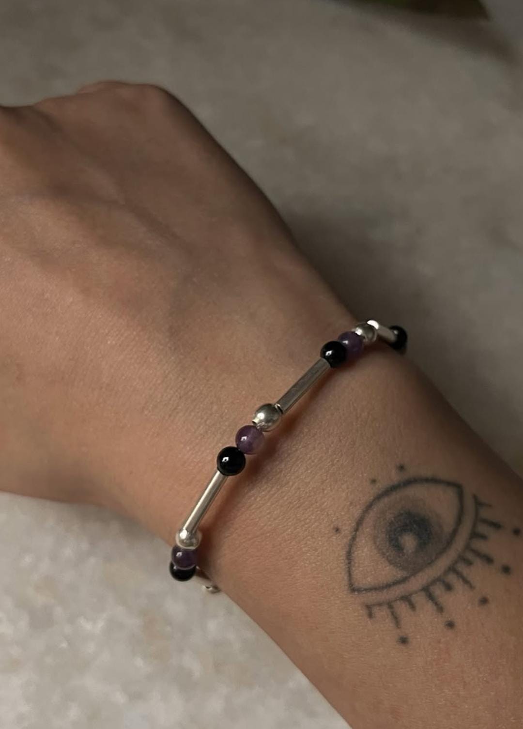 Handcrafted 4mm Crystal Bracelet in Sterling Silver