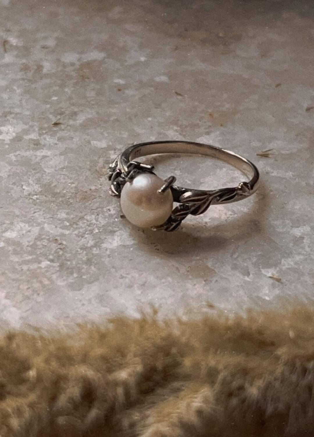 Forest Fresh Water Pearl 925 Sterling Silver Ring