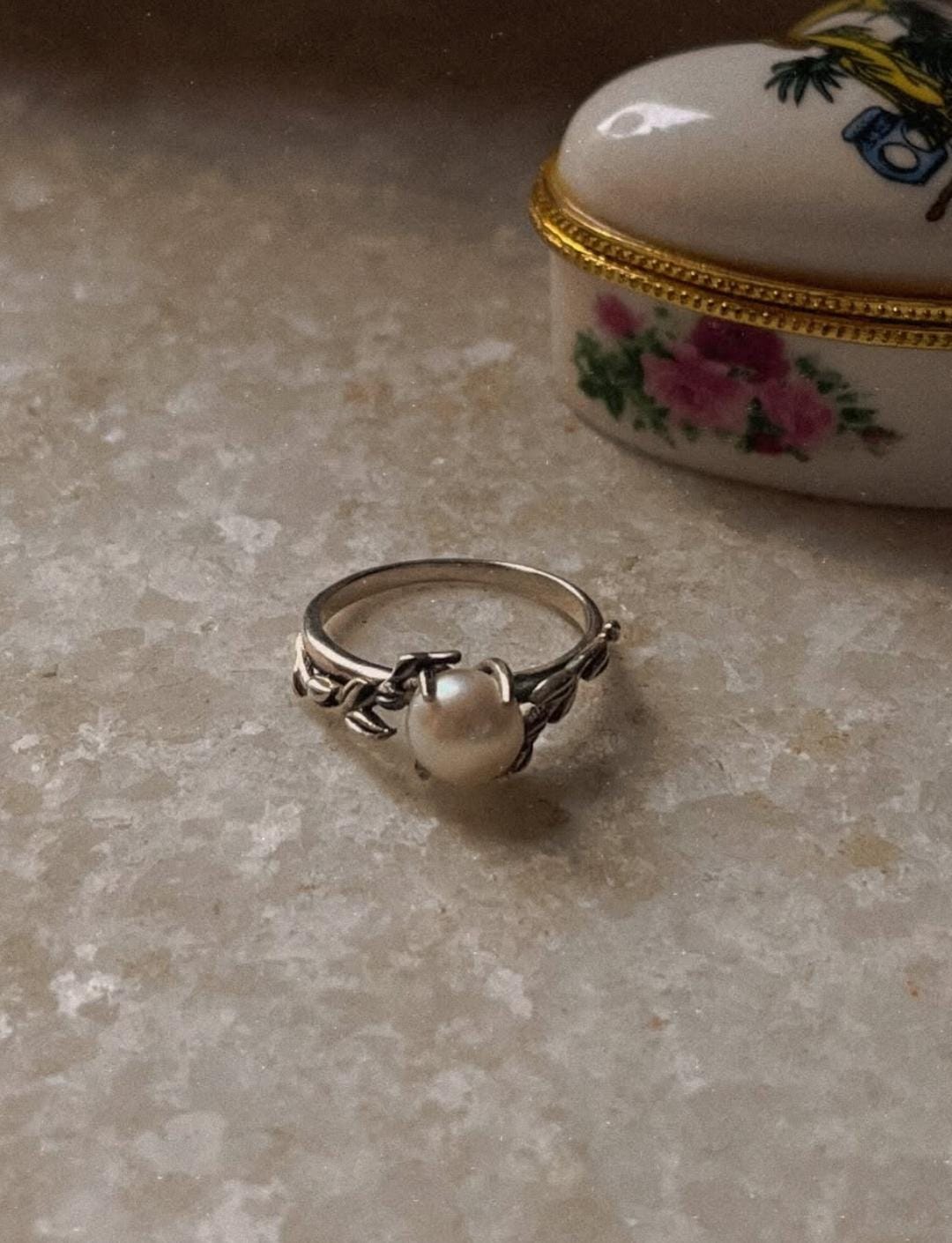 Forest Fresh Water Pearl 925 Sterling Silver Ring