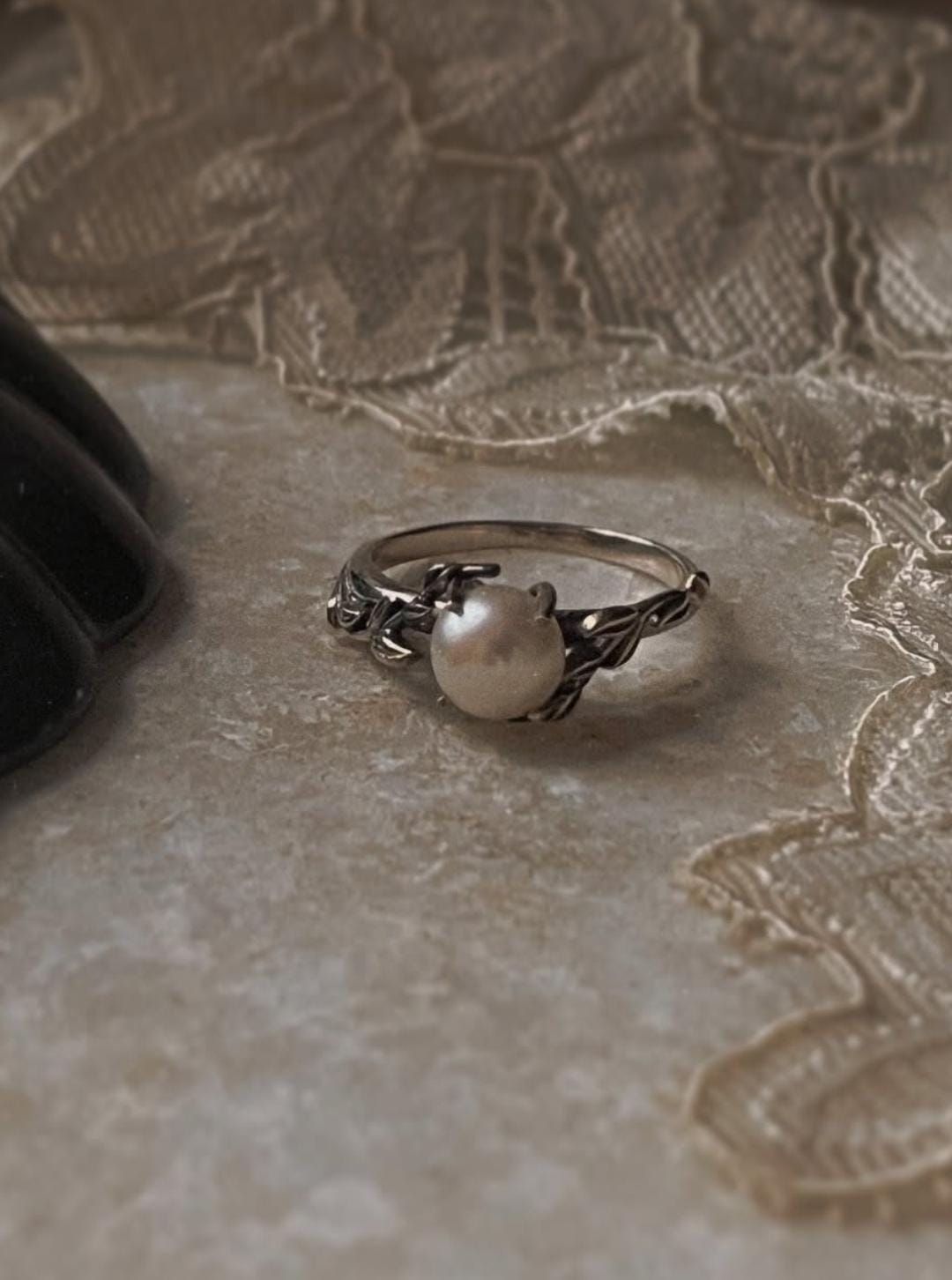 Forest Fresh Water Pearl 925 Sterling Silver Ring