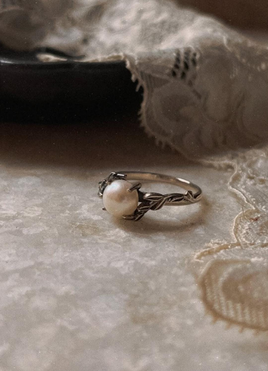 Forest Fresh Water Pearl 925 Sterling Silver Ring