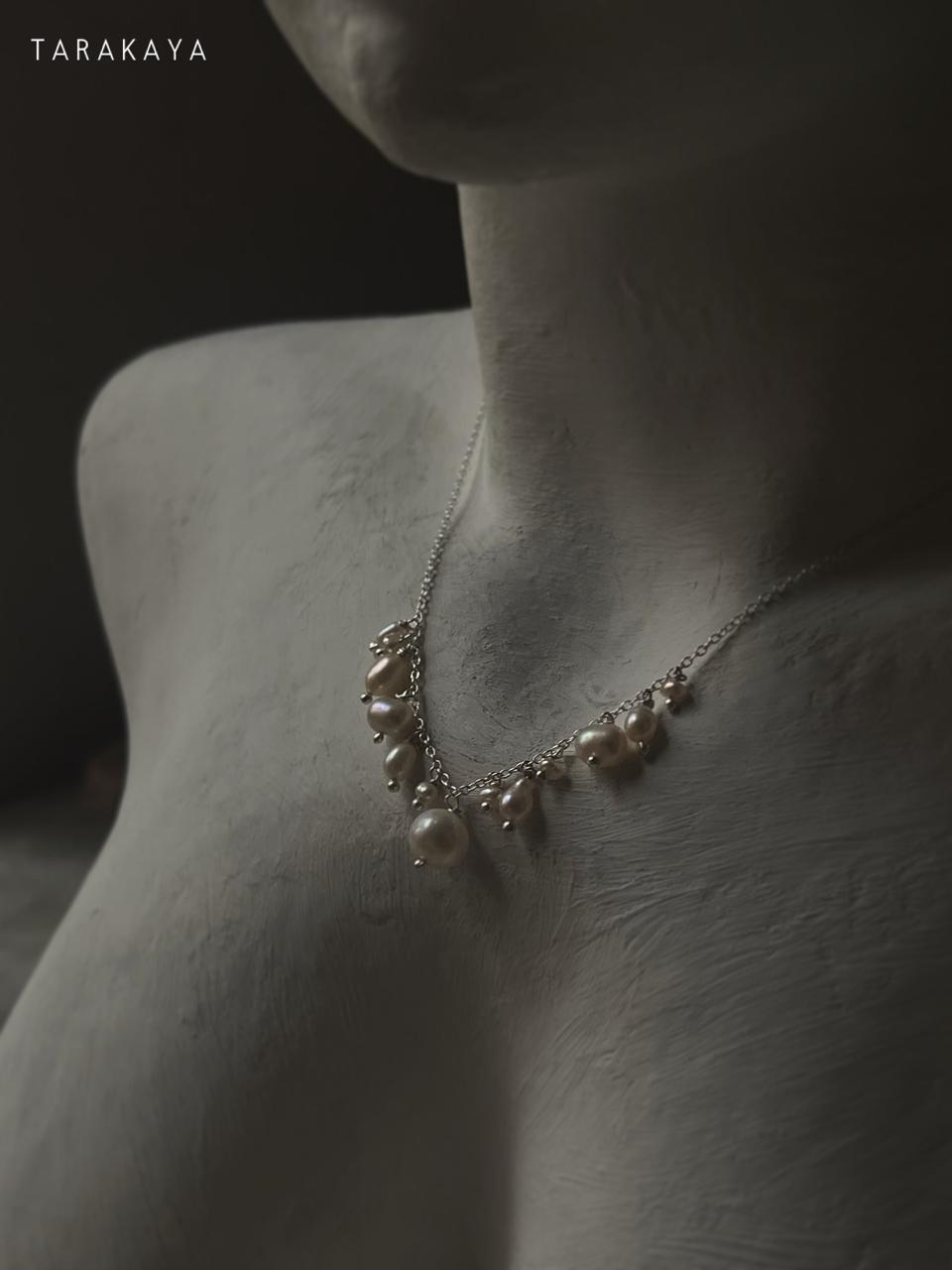 Fresh Water Pearls Cable Chain Handcrafted 925 Sterling Silver Necklace