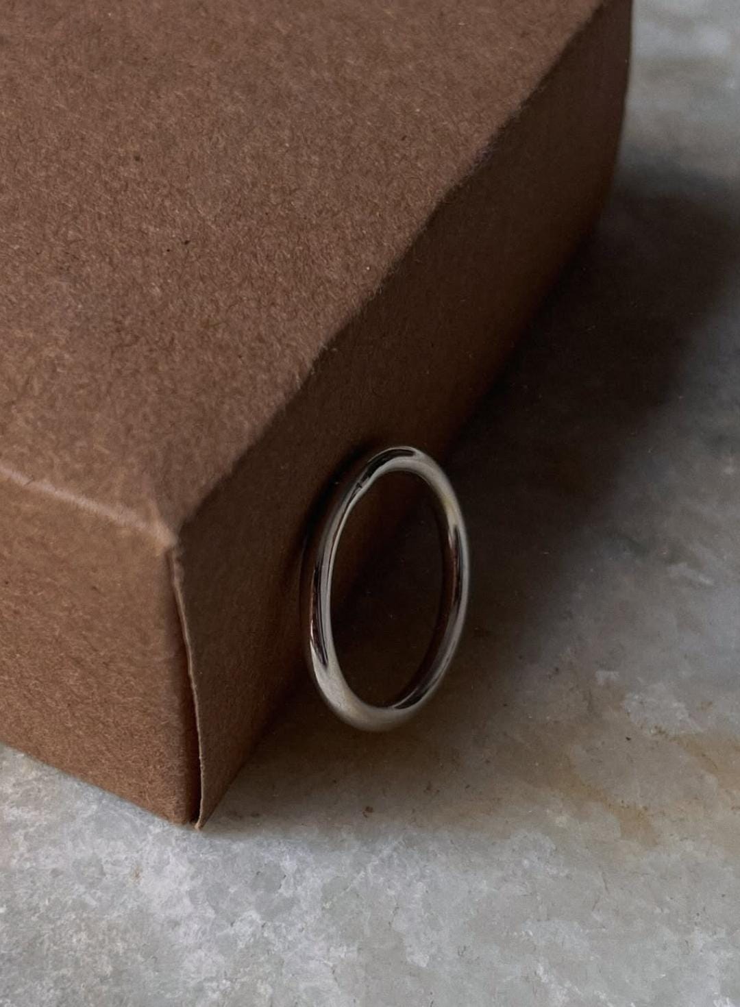 Thick Plain Round Stack Band 925 Sterling Silver Ring