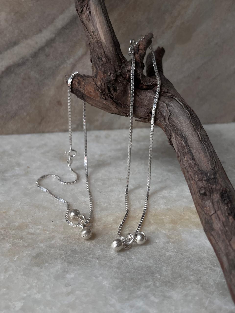 Medium Box Chain 925 Sterling Silver Daily Wear Anklet