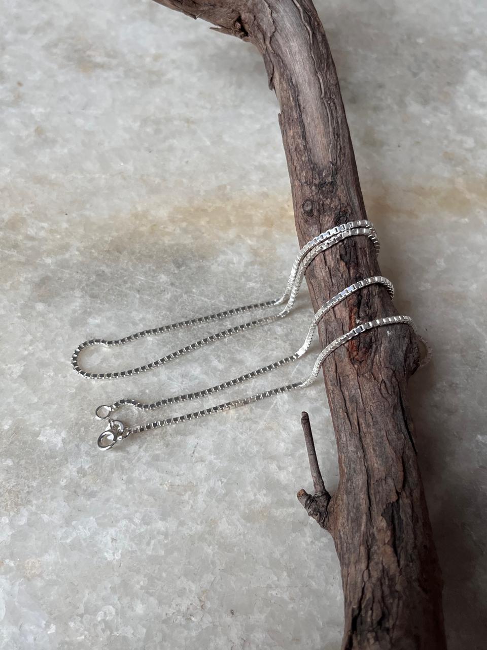 Medium Box Chain 925 Sterling Silver Daily Wear Anklet