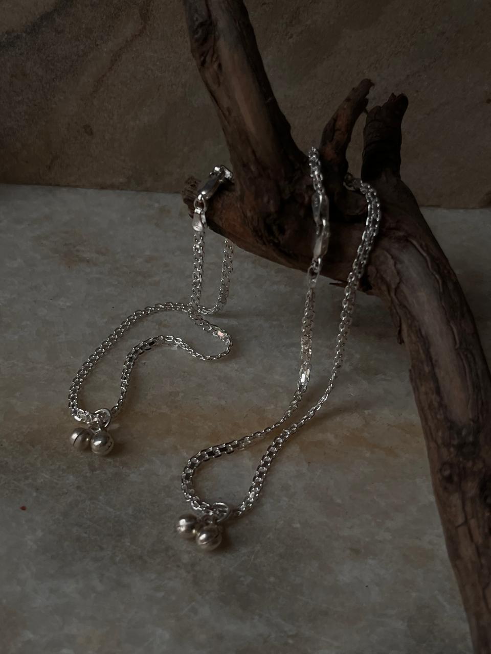 Flat Double Link Chain 925 Sterling Silver Daily Wear Anklet