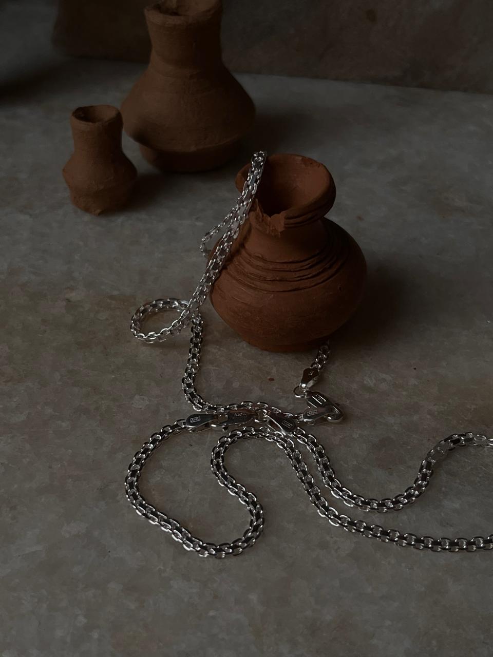 Flat Double Link Chain 925 Sterling Silver Daily Wear Anklet