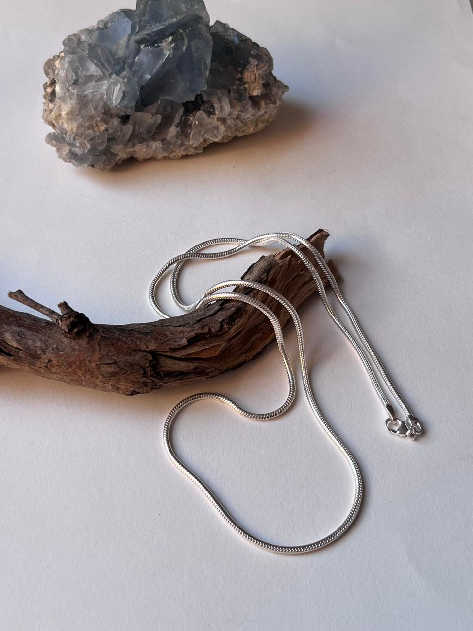 Classic Flat Snake 925 Sterling Silver Chain