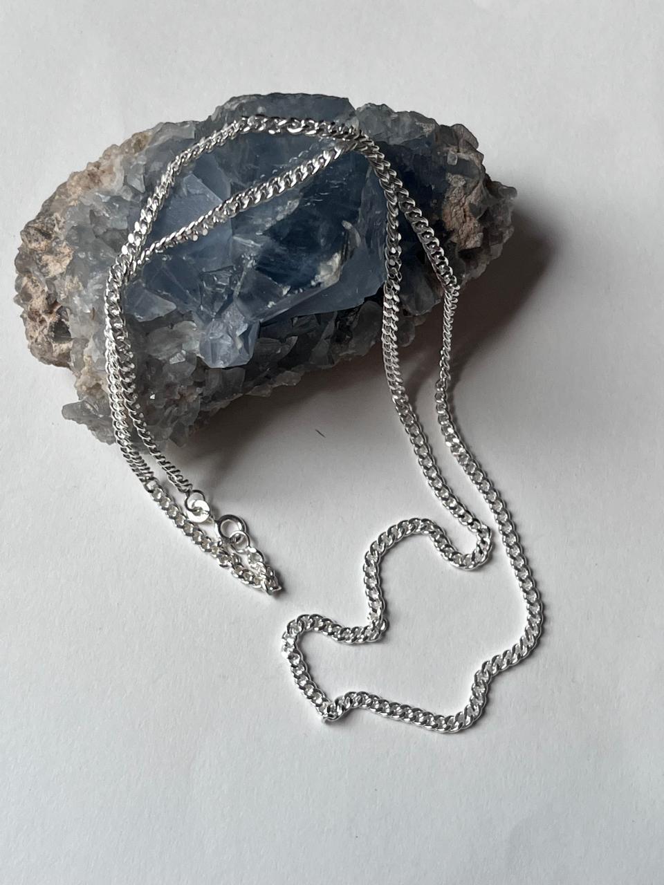 Thick Curb 925 Sterling Silver Chain