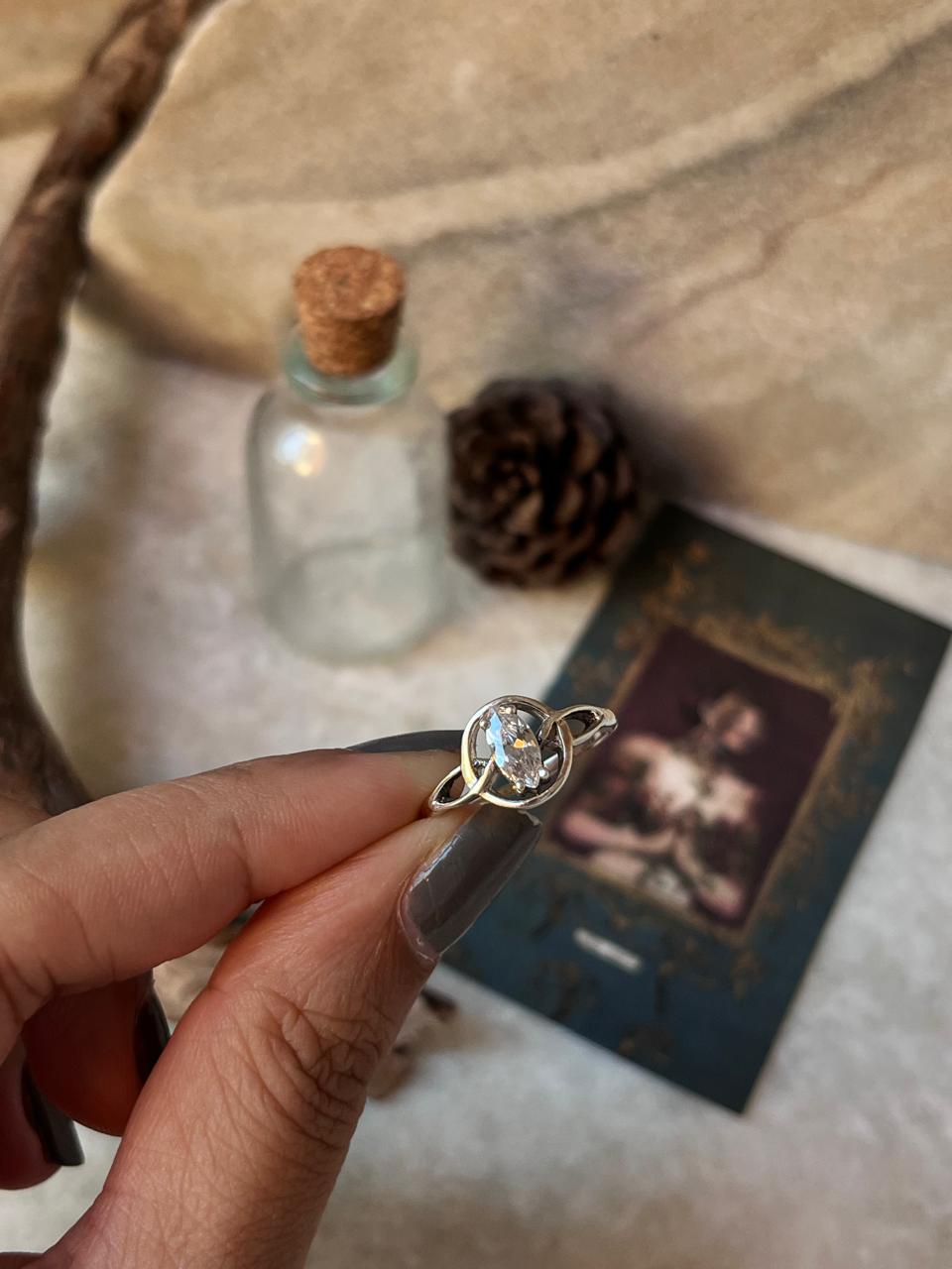 CZ Marquise Knot 925 Sterling Silver Ring