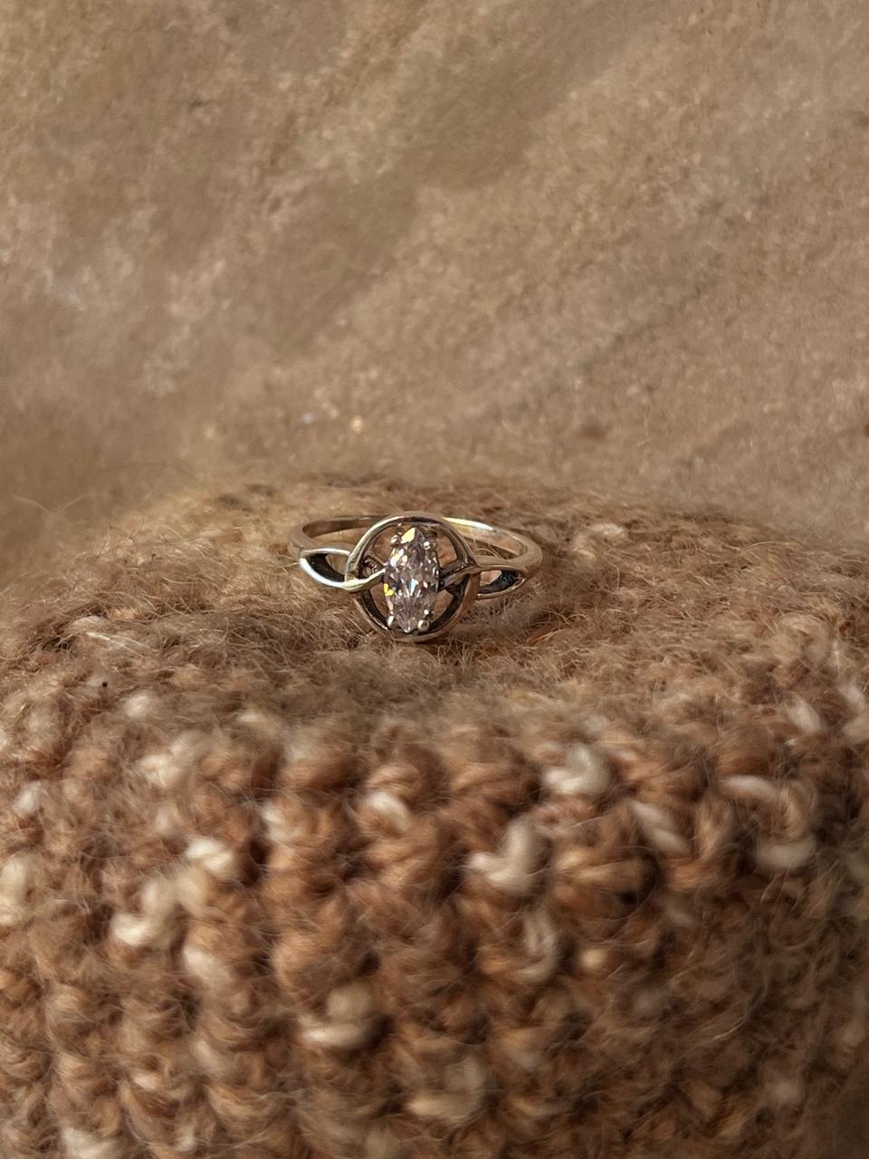 CZ Marquise Knot 925 Sterling Silver Ring