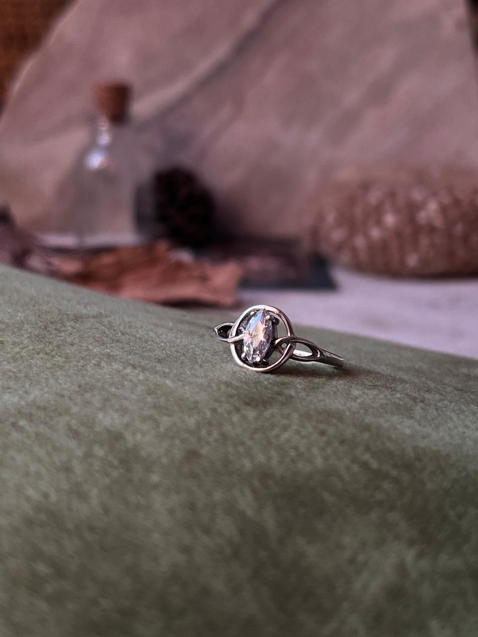CZ Marquise Knot 925 Sterling Silver Ring