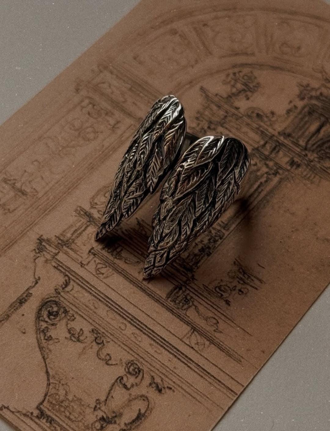 Angel Wings Adjustable 925 Sterling Silver Ring