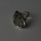 Large Pear Green Amethyst Ring in 925 Sterling Silver
