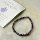 Natural Crystal Amethyst 4mm Bracelet