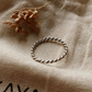 Elegant Loose Rope Minimal Stack Band Silver Ring