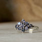 925 Sterling Silver Tanzanite Faceted Flower Ring