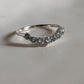 Sophisticated Blue Topaz Crown Stone Ring Set in Silver
