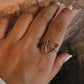 Minimalist Antler 2 silver ring in polished sterling silver.