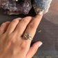 Natural Raw Pyrite Ring with Silver Setting