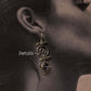 925 silver earrings with amethyst stone and spiral fusion details  