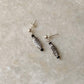 925 Sterling Silver Boho Black Bead Studs Earrings