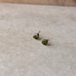 925 Sterling Silver Peridot Raw Uncut Studs Earrings