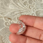925 Sterling Silver Clear Quartz Moon Wire Wrapped Handcrafted Pendant