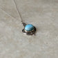 925 Sterling Silver Larimar Boho Necklace