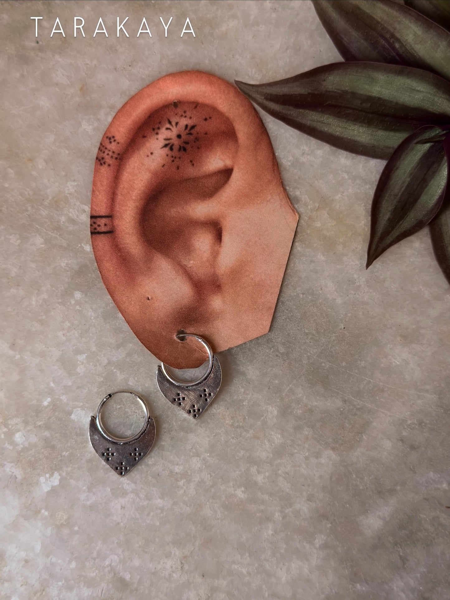 925 Sterling Silver Tribal Hoops Earrings- Tisya Boho Banjara